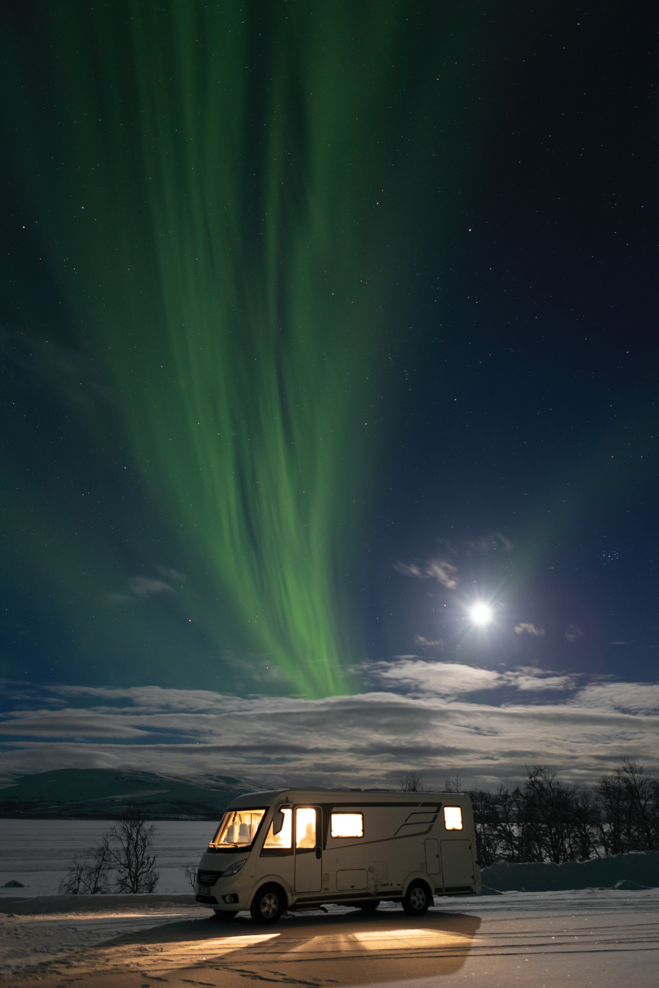 Toller Parkplatz am See Kilpisjärvi, Finnland
