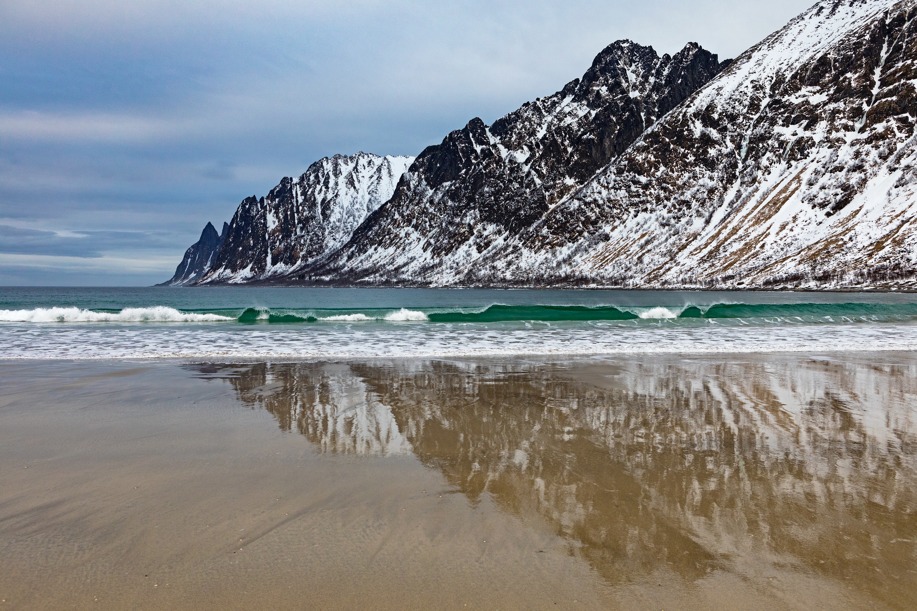 Strand von Ersfjord auf der Insel Senja