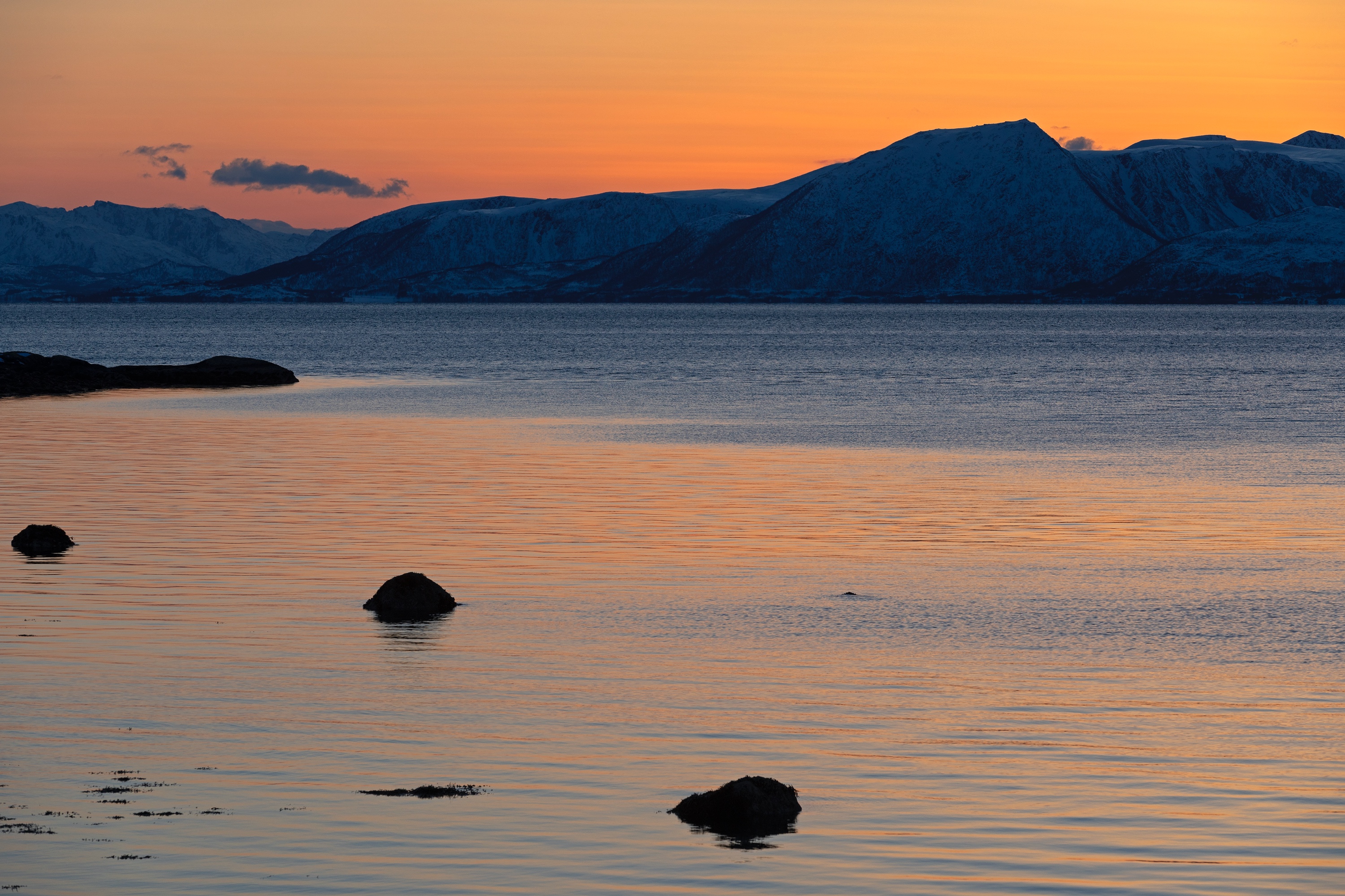 Sonnenuntergang bei Harstad